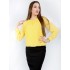 Дамска блуза с дълъг ръкав шифон в жълто